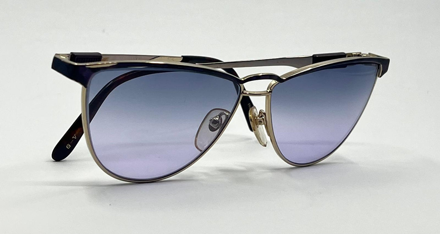 Givenchy 9702 Y2K Vintage Sunglasses w/ New Indigo Lavender Gradient Custom Lenses