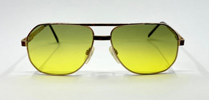 Leopard by Felini Reno Aviator Vintage Sunglasses w/ New Grandient Tinted Lenses