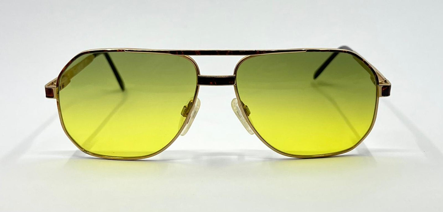 Leopard by Felini Reno Aviator Vintage Sunglasses w/ New Grandient Tinted Lenses