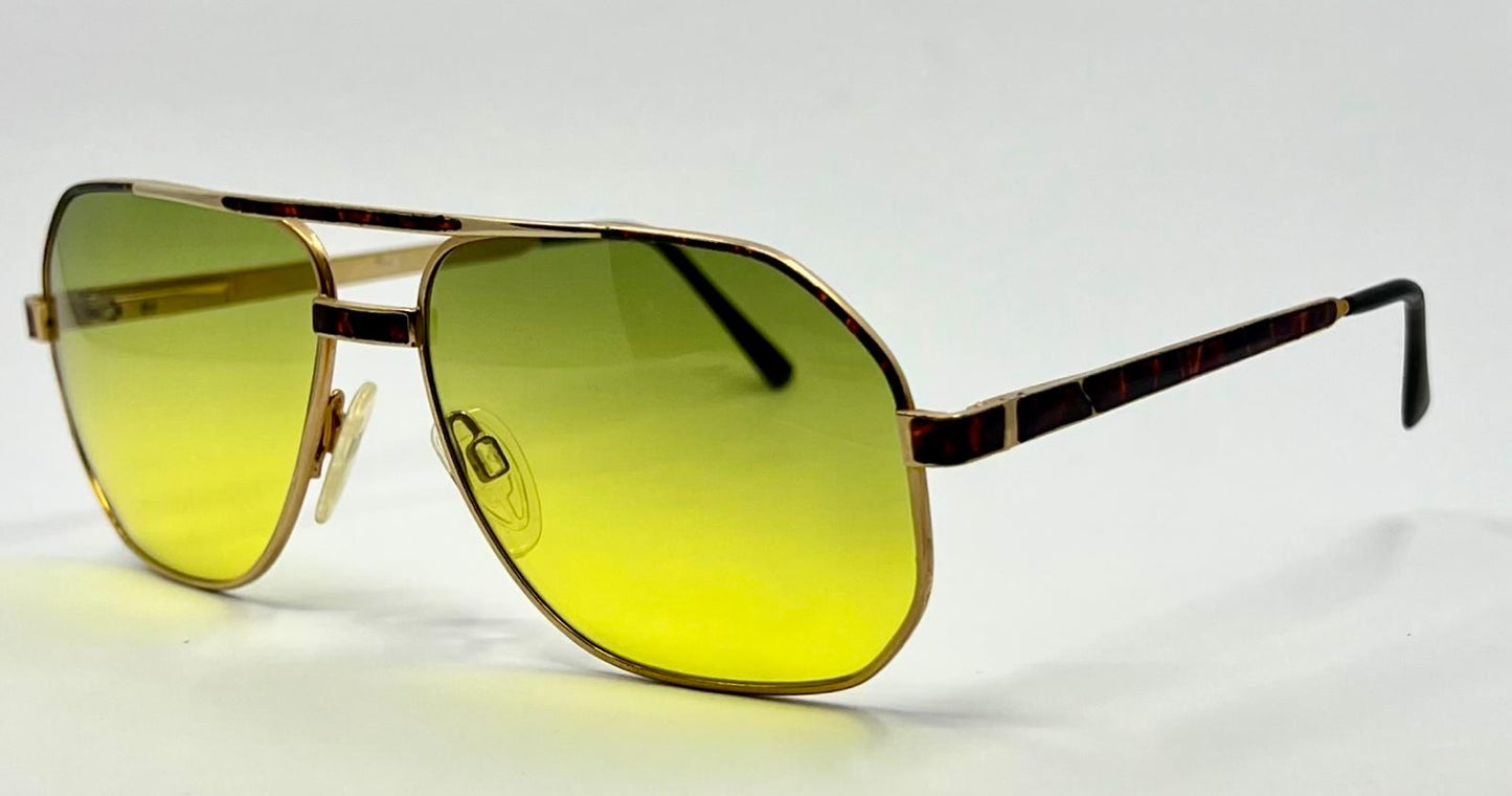 Leopard by Felini Reno Aviator Vintage Sunglasses w/ New Grandient Tinted Lenses