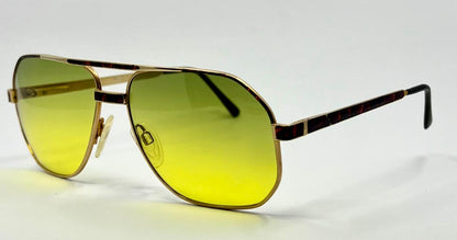 Leopard by Felini Reno Aviator Vintage Sunglasses w/ New Grandient Tinted Lenses