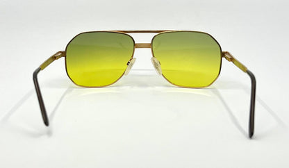 Leopard by Felini Reno Aviator Vintage Sunglasses w/ New Grandient Tinted Lenses