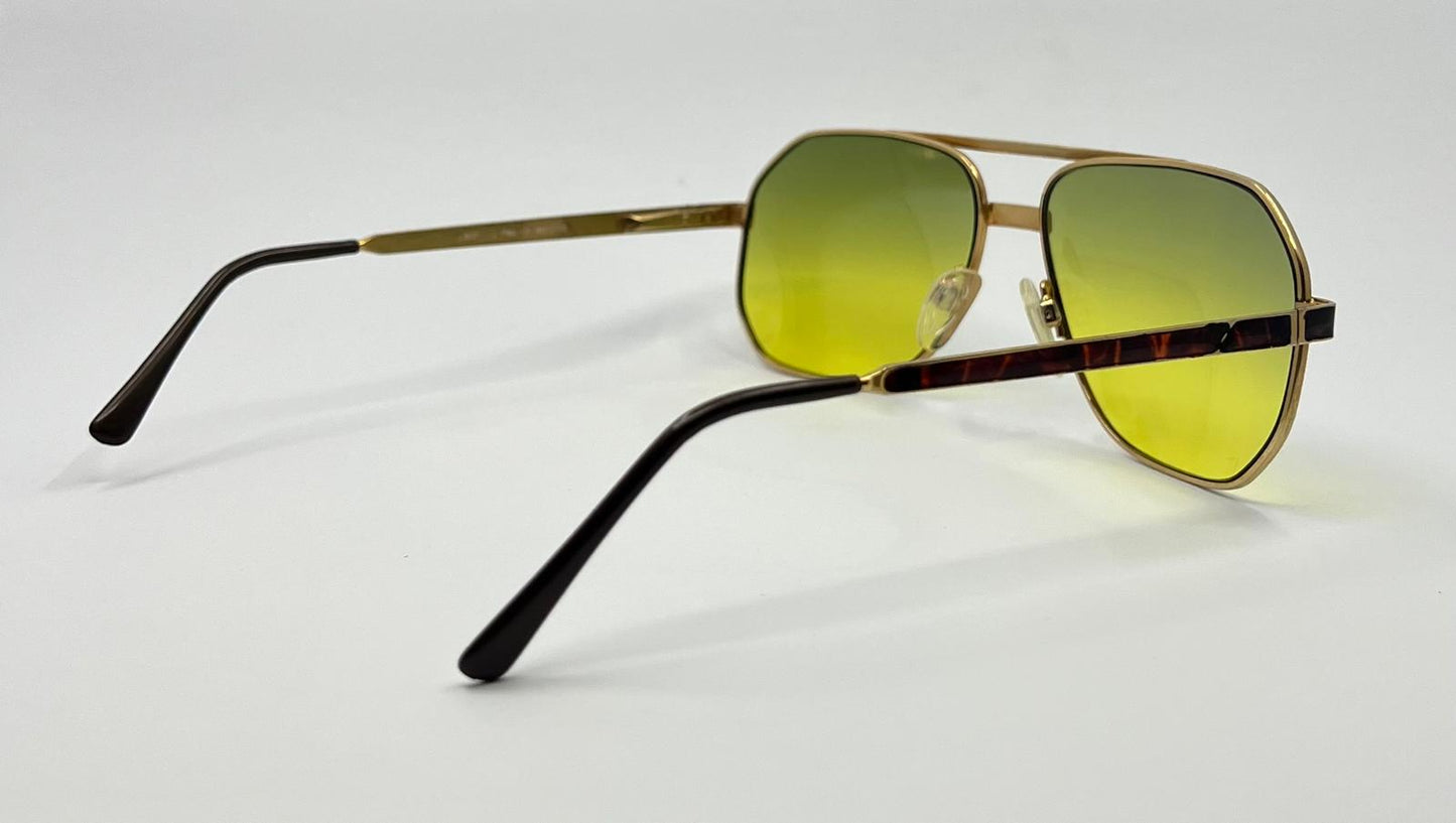Leopard by Felini Reno Aviator Vintage Sunglasses w/ New Grandient Tinted Lenses