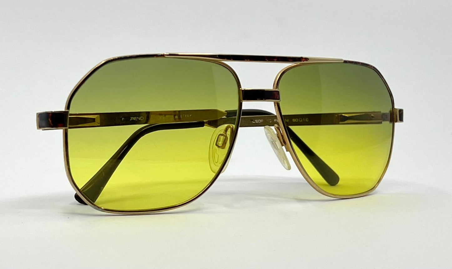 Leopard by Felini Reno Aviator Vintage Sunglasses w/ New Grandient Tinted Lenses