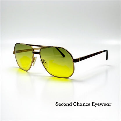 Leopard by Felini Reno Aviator Vintage Sunglasses w/ New Grandient Tinted Lenses