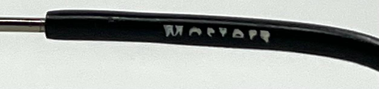 Masters 543 Rimless Sunglasses – Silver Metal Frame – Solid Blue Lenses – Unworn Vintage