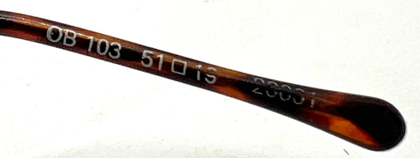 Vintage OB 103 Rimless Sunglasses – Dark Metal Frame – Smoke Gradient Lenses – Unworn Vintage