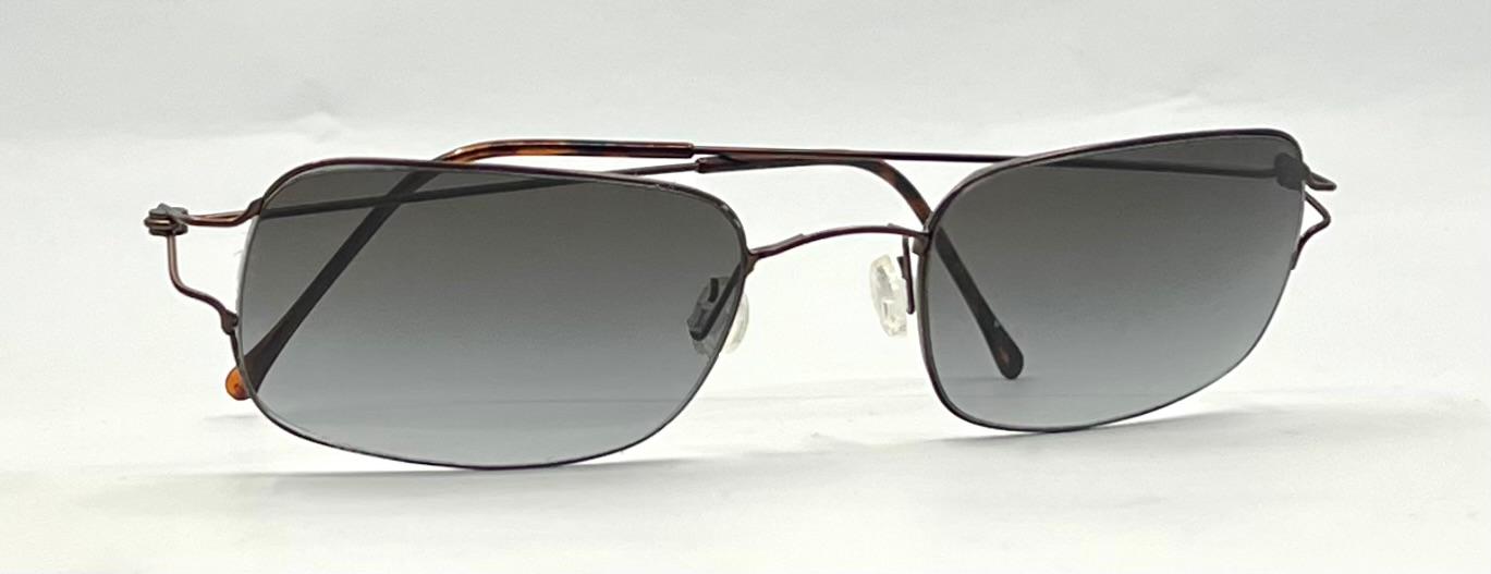 Vintage OB 103 Rimless Sunglasses – Dark Metal Frame – Smoke Gradient Lenses – Unworn Vintage