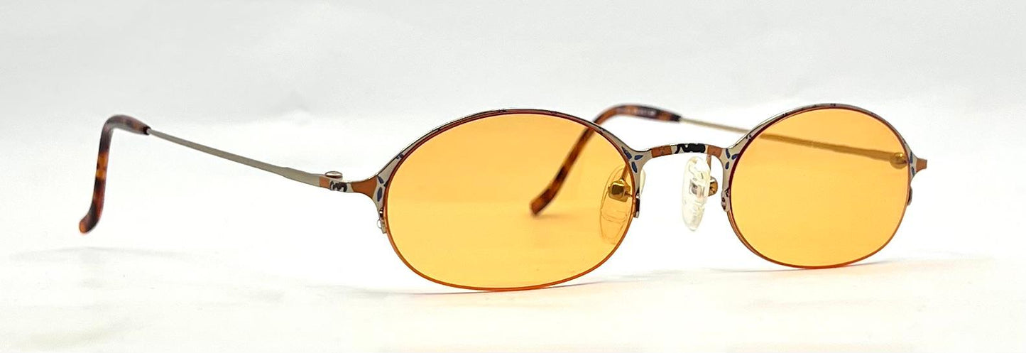 Japanese Oval Sunglasses-Hand Painted-Y2K Vintage-New Custom Lenses-Unworn