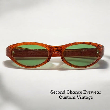 Cool-Ray Polaroid 125 Vintage Sunglasses W|New, Custom Bottle Green Lenses