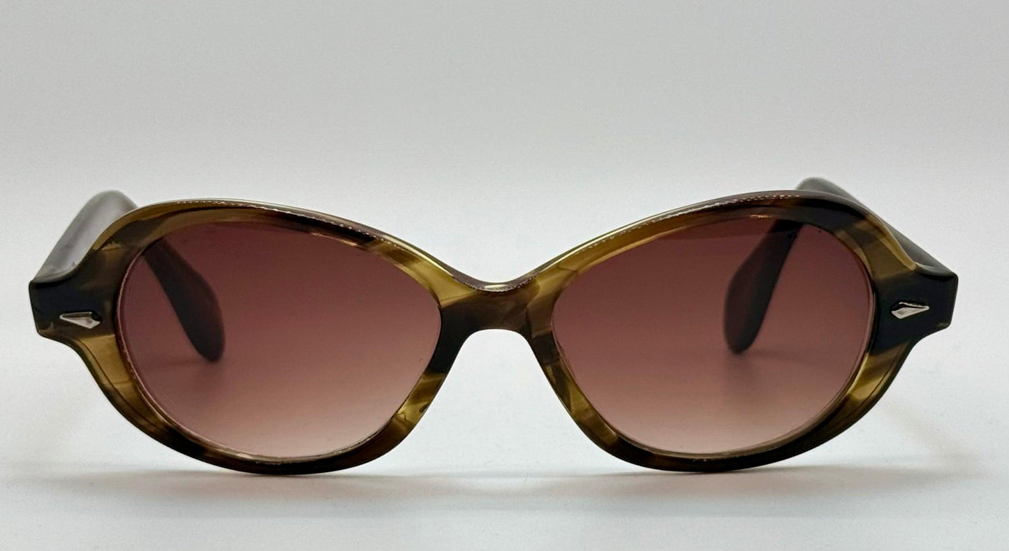 Vintage American Optical 162-Panto Sunglasses with Brand New, Custom Gradient Berko’s Designs Lenses