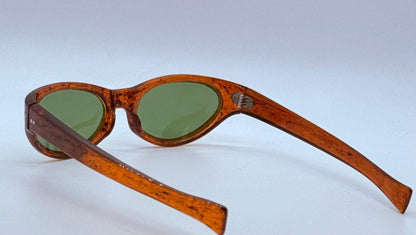 Cool-Ray Polaroid 125 Vintage Sunglasses W|New, Custom Bottle Green Lenses