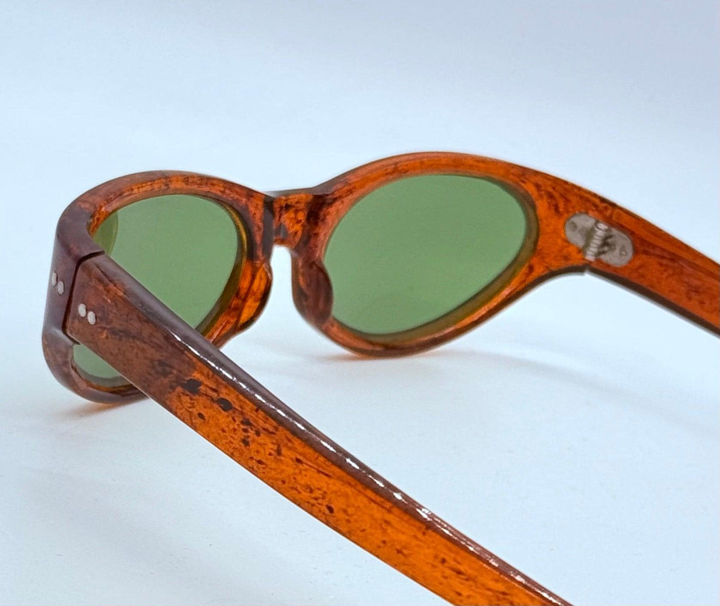 Cool-Ray Polaroid 125 Vintage Sunglasses W|New, Custom Bottle Green Lenses