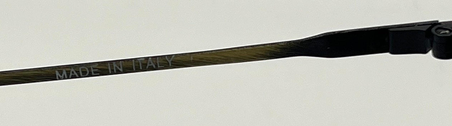 Metalflex Lg Vintage Sunglasses-Half Rim Wire Frame-Brown Lenses-Italy-55Mm