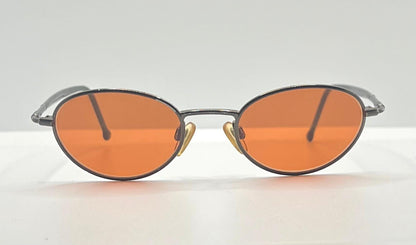 Vintage Revo 1121 Oval Gunmetal Sunglasses – Spring Hinges – Custom Day|Night Tint Lenses – 45-20-135 – Made In Italy