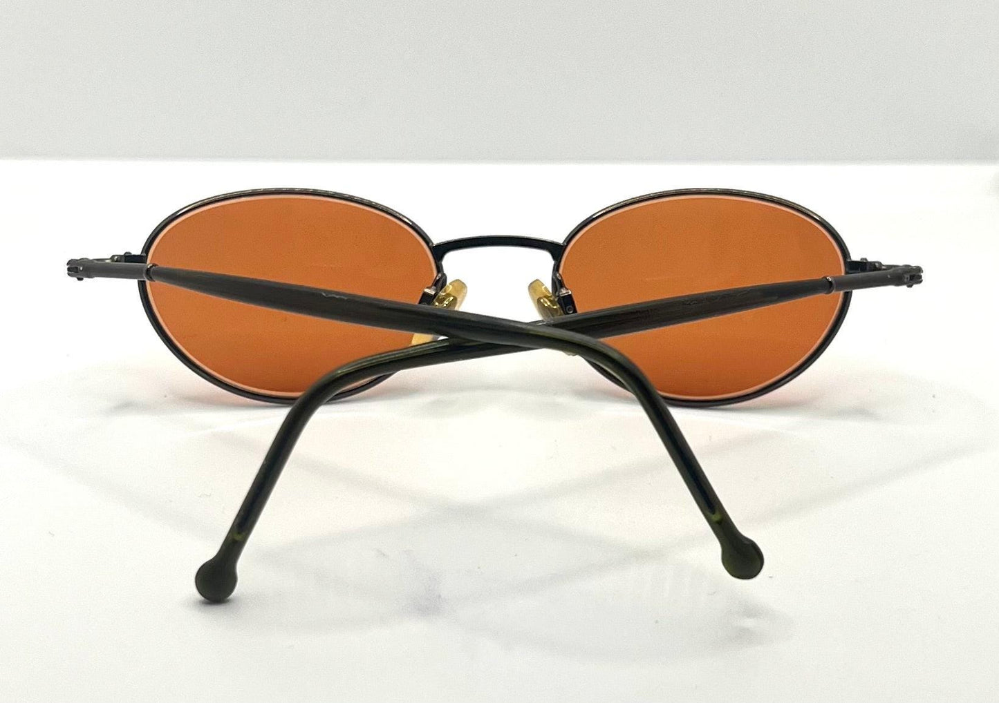 Vintage Revo 1121 Oval Gunmetal Sunglasses – Spring Hinges – Custom Day|Night Tint Lenses – 45-20-135 – Made In Italy