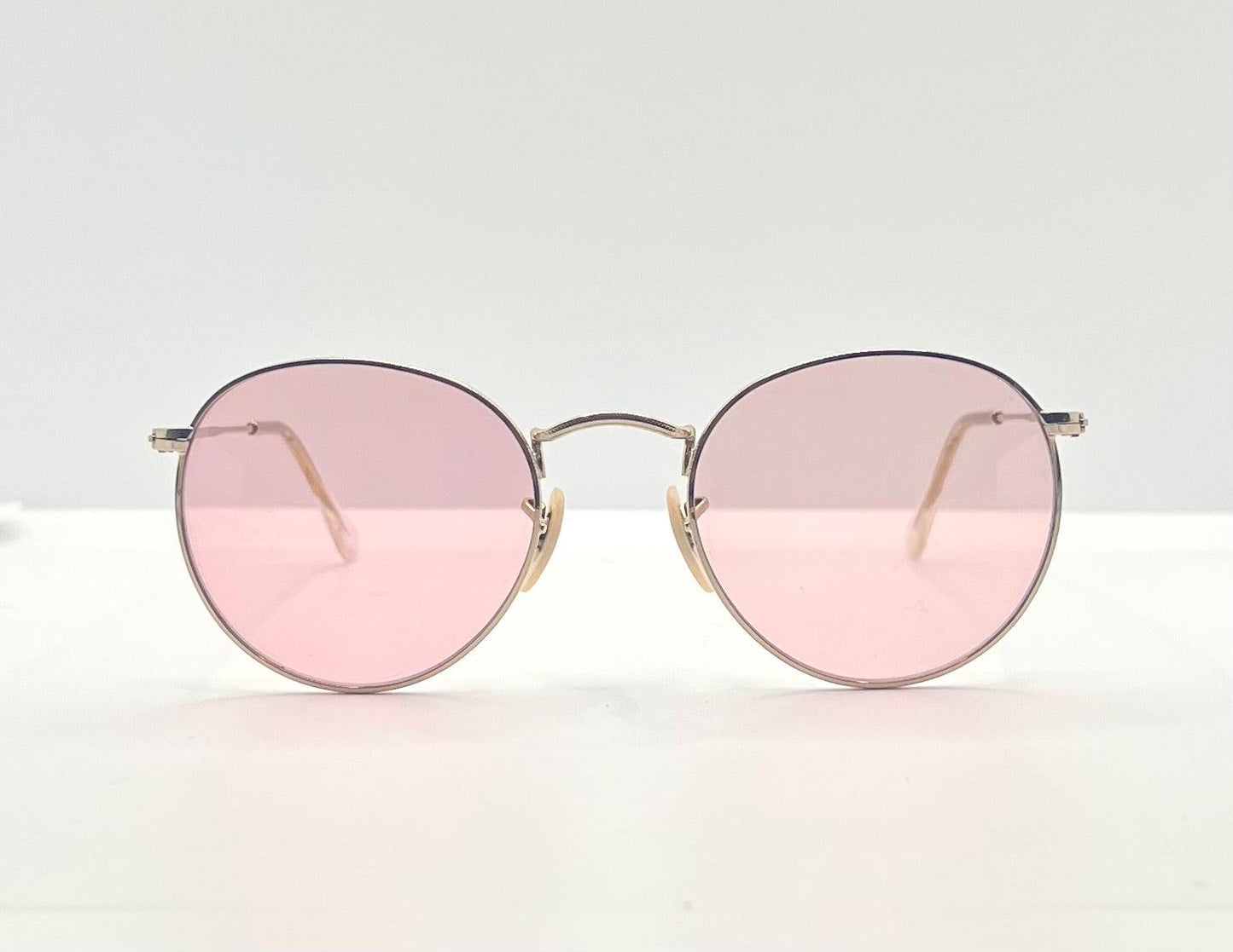 Deadstock Ray-Ban Rb3447 Gold – Pink Champagne Tint Custom Lenses