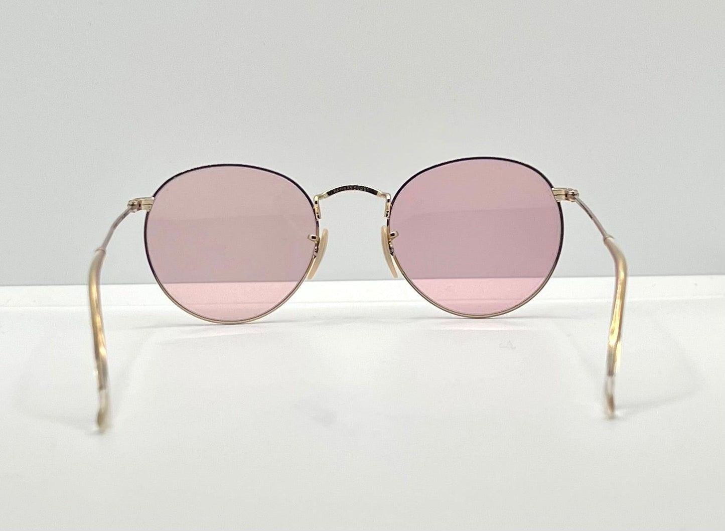 Deadstock Ray-Ban Rb3447 Gold – Pink Champagne Tint Custom Lenses