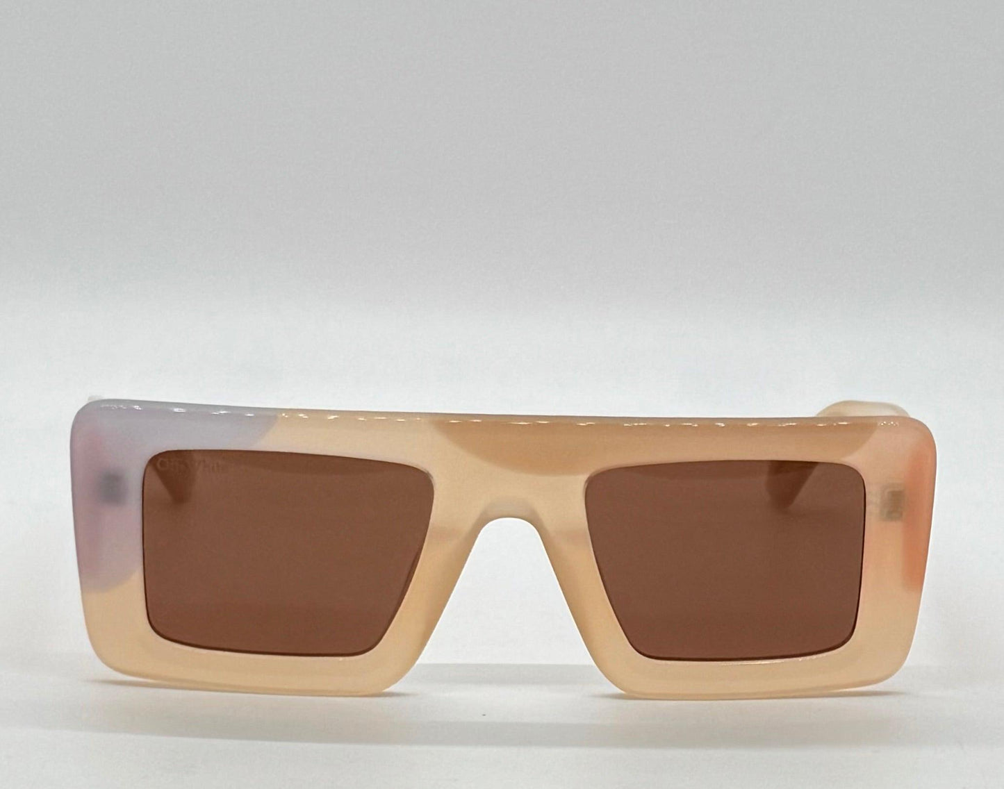 Off-White Oeri069 Beige|Orange Sunglasses-50Mm-New|Unworn-Full Kit –Italy