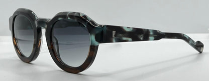 Entourage of 7 “Serrano” 09-04 Sunglasses-Blue Granite|Tortoise-Handmade in Japan-New|Unworn-Full Kit