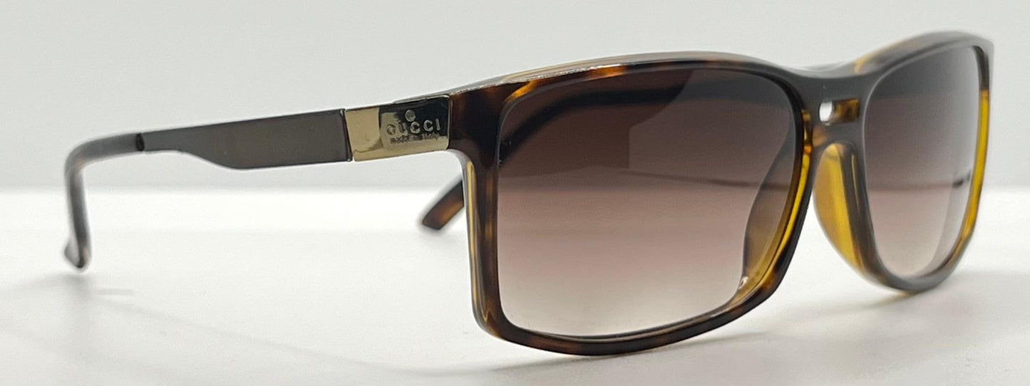 Gucci Gg1588|S Qzuej Tortoise Wrap Sunglasses W|New, Custom Gradient Lenses-Original Case-Italy