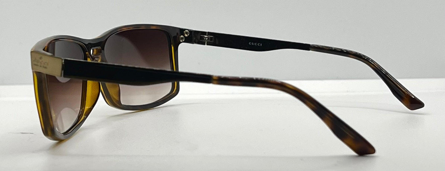 Gucci Gg1588|S Qzuej Tortoise Wrap Sunglasses W|New, Custom Gradient Lenses-Original Case-Italy