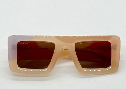 Off-White Oeri069 Beige|Orange Sunglasses-50Mm-New|Unworn-Full Kit –Italy