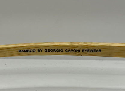 Georgio Caponi Genuine Bamboo Wood Unisex Rimless Readers W| Magnification Brand New