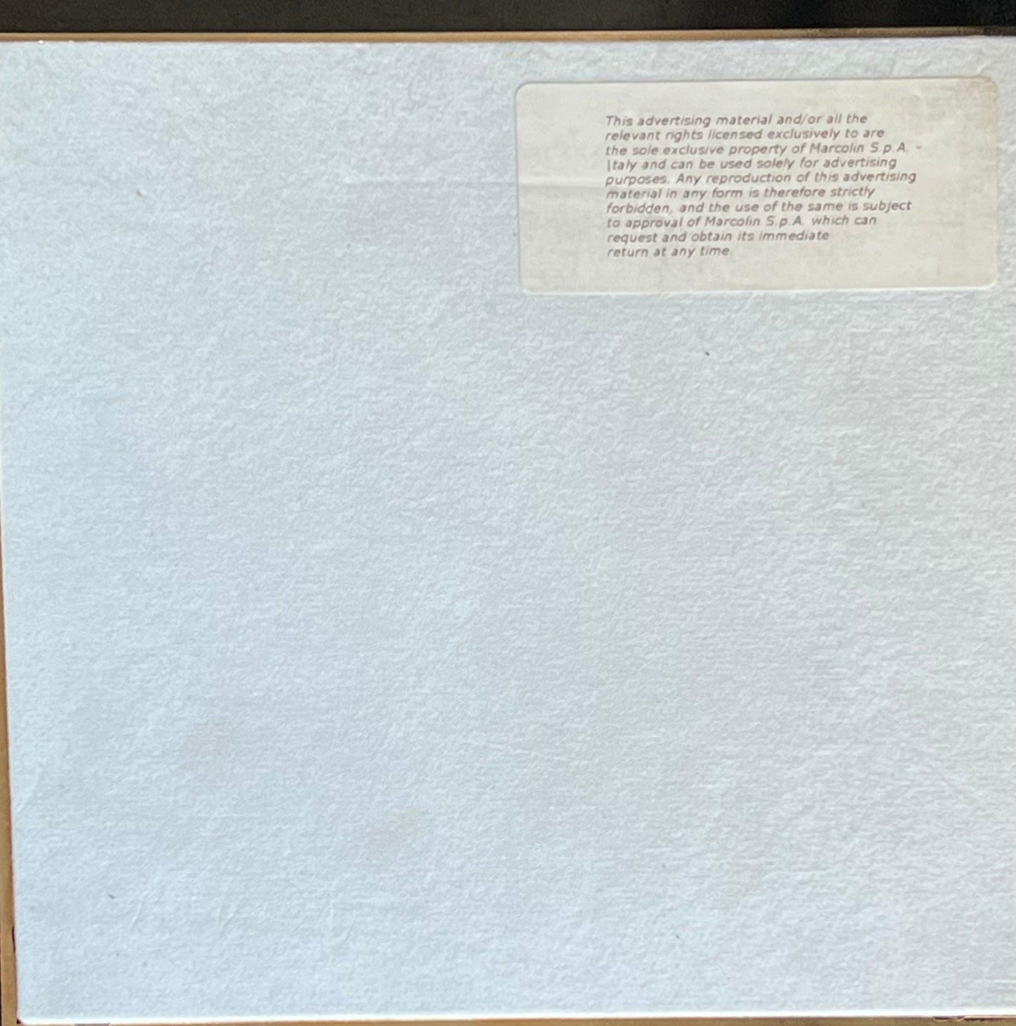 Omega Retail Display-Gold Base-White Leather-Embossed Iconic Red Omega Logo-Mint