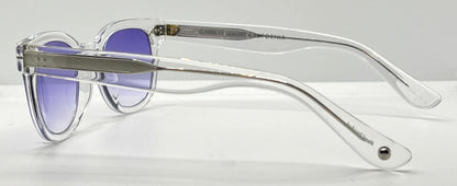 Garrett Leight Canter Cr Crystal Sunglasses W|New Violet Fade Custom Lenses-47Mm-New|Unworn