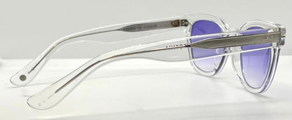 Garrett Leight Canter Cr Crystal Sunglasses W|New Violet Fade Custom Lenses-47Mm-New|Unworn