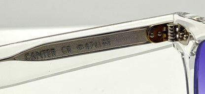 Garrett Leight Canter Cr Crystal Sunglasses W|New Violet Fade Custom Lenses-47Mm-New|Unworn