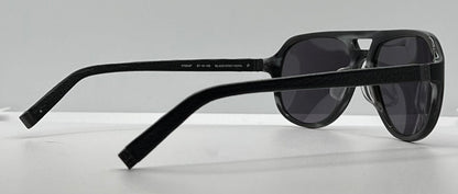 John Varvatos V769Af Sunglasses Black|Grey Horn – Leather Wrapped Temples