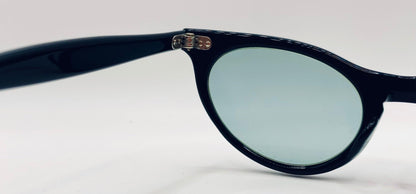 Vintage 1950s American Optical Cat-Eye Eyeglass Frames – Custom Berko’s Designs Aquamarine Lenses – 5 1|2” Temples