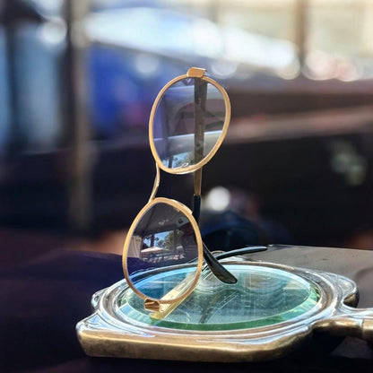 Anoptic “Anna” Vintage Sunglasses W|New, Custom Gradient Blue Lenses-Deadstock