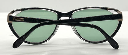 Silhouette M1298 Vintage Sunglasses Black Marble w|New Custom Lenses-Austria