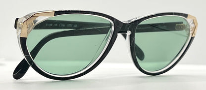 Silhouette M1298 Vintage Sunglasses Black Marble w|New Custom Lenses-Austria
