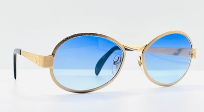 Anoptic “Anna” Vintage Sunglasses W|New, Custom Gradient Blue Lenses-Deadstock