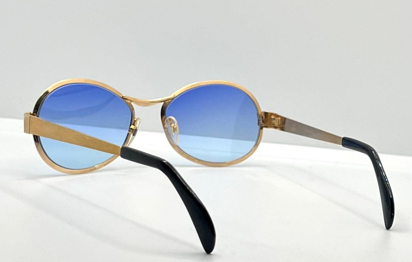 Anoptic “Anna” Vintage Sunglasses W|New, Custom Gradient Blue Lenses-Deadstock