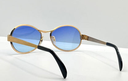 Anoptic “Anna” Vintage Sunglasses W|New, Custom Gradient Blue Lenses-Deadstock