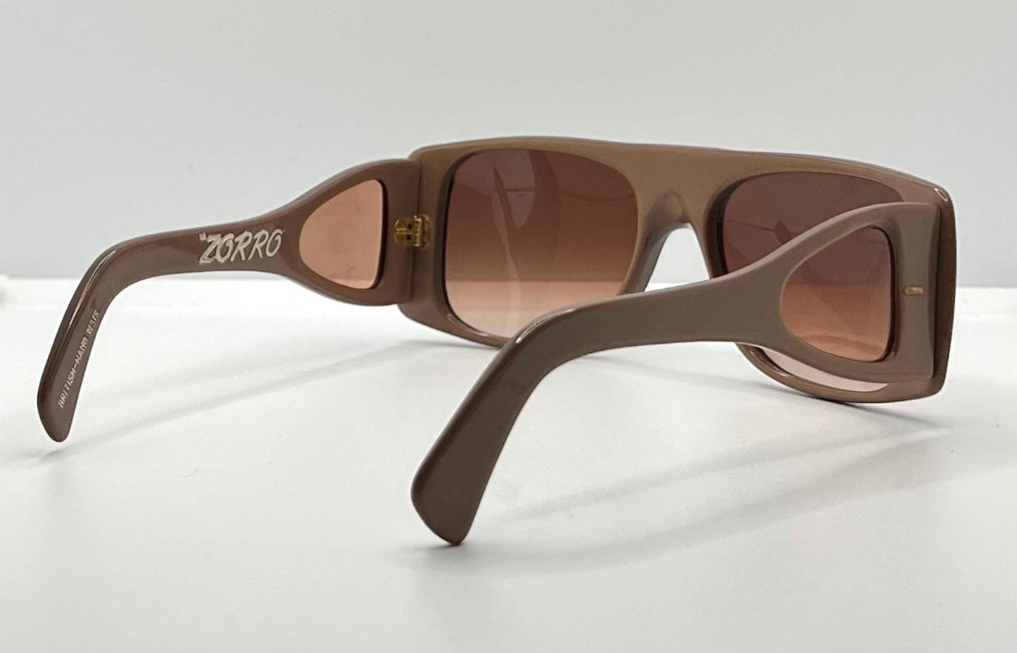 Ultra “Zorro” Vintage Sunglasses W|New, Custom Brown To Rose Gradient Lenses – Side Shields – Deadstock