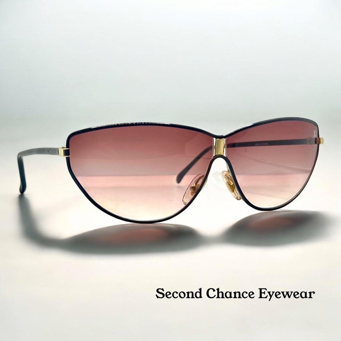 Jean Pierre Lamy Vintage Sunglasses-France-Original Jpl Logo Pink Lenses