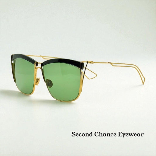 DiorSoElectric Rare Gold Green Sunglasses-Full Kit Authentic-Deadstock|New