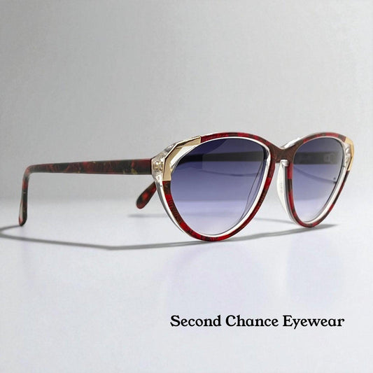 Silhouette M1298 Vintage Cat Eye Sunglasses w|New Custom Gradient Lenses-57mm-Austria|Unworn