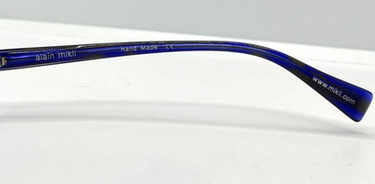 Alain Mikli A0604 11 Eyeglasses-Handmade Blue|Amber Striped Acetate-48mm–Original Lenses