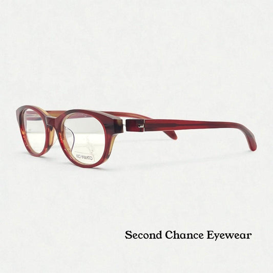 Kio Yamato Kp-126U 49Mm Red Oval Eyeglasses-New|Unworn-Japan Handmade