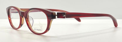 Kio Yamato Kp-126U 49Mm Red Oval Eyeglasses-New|Unworn-Japan Handmade