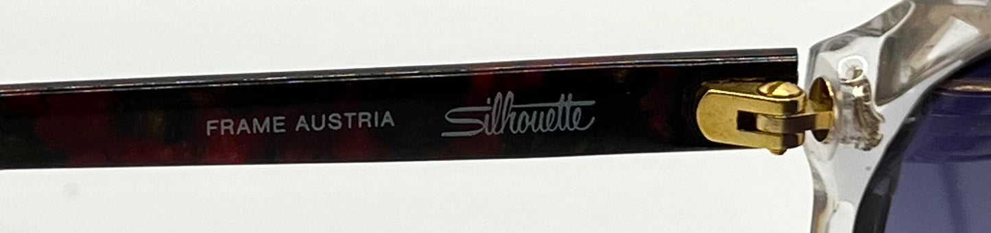 Silhouette M1298 Vintage Cat Eye Sunglasses w|New Custom Gradient Lenses-57mm-Austria|Unworn