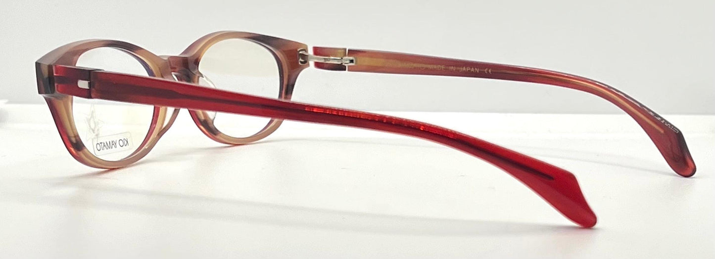 Kio Yamato Kp-126U 49Mm Red Oval Eyeglasses-New|Unworn-Japan Handmade