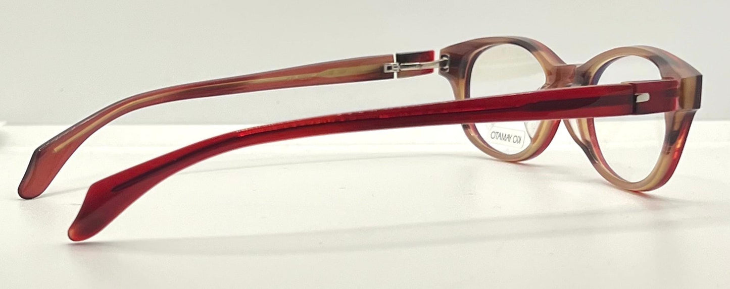 Kio Yamato Kp-126U 49Mm Red Oval Eyeglasses-New|Unworn-Japan Handmade